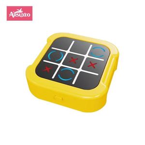 Arsuxeo 1 pièce Jeu de Morpion Échiquier Électronique Jouet Stratégique Éducatif pour Enfants Jeu de Cerveau Interactif Amusant Parent-Enfant