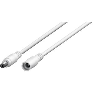 ANTHO Câble d’Extension DC 3m – 5.5 x 2.1mm, connecteur et fiche, Blanc, pour 5–24V et Jusqu’à 5A, idéal pour LED, routeurs, caméras, 76675 - Caméra TAPO - Routeurs etc 