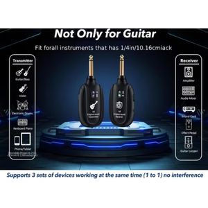 Système Sans Fil Guitare A8 - Émetteur Récepteur - Noir