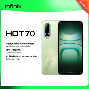 Infinix HOT 70 - 128Go+4Go -6.78" 6000 mAH  -2SIM 4G 8/50Mpx  VERT - Garantie 12 Mois 