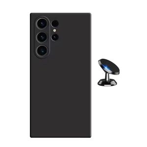 Coque Silicone Compatible pour Samsung Galaxy S24 Ultra  - Noir