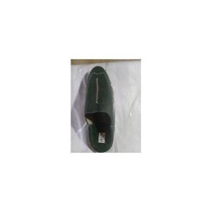 Design Babouche En Cuir VERTE