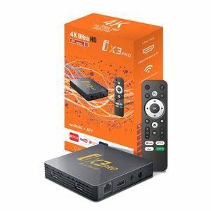 Android TV Box 8K/HDR avec Télécommande Vocale avec Commandes TV et Longue Distance Wi-Fi