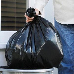 Lot De Sacs Poubelle Noirs Haute Résistance 10Pcs - 50L- Sacs Plastiques Renforcés Anti-Fuite Pour Poubelle De Maison Et Bureau