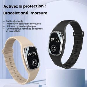 Bracelet Anti-Moustiques Ultrasonique, Montre Digitale, 3 Modes, Protection Physique, Sécurisé Bébés Enfants Adultes, Silicone Imperméable pour Camping Voyage