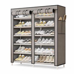  Armoire à chaussures double compartiment avec housse – Grande capacité