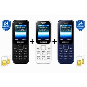 Samsung Pack de 3 Téléphones -SM-B310E - 3 en 1 DUOS - 2 Puces - Blanc / Bleu / Noir