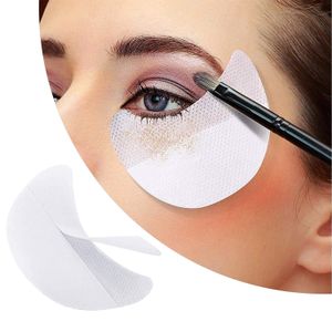 100 Pièces Protège-Ombres à Paupières Jetables, Tampon Sans Peluche Anti-Résidus Maquillage, Modèle Oeil pour Eyeliner, Extension de Cils et Maquillage des Lèvres