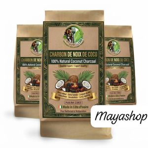 Lot de 3paquets de charbon de noix de coco 