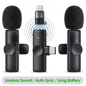 UKRK Dual Wireless Lavalier Microphone Lavalier Microphone Supports TYPE-C Mobile Phone IOS Adapter