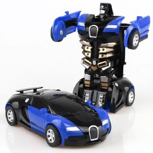 Digabi Deformation Vehicle Collision Impact One-Button Inertial Bugatti Veyron Toy Car Robot Kid Child Gift