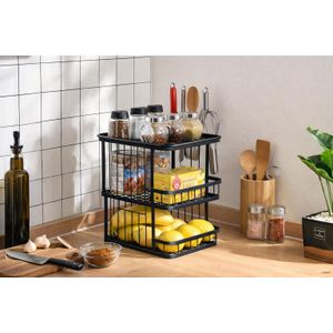 Étagère de Rangement Cuisine 3 Niveaux – Organisateur Multifonction