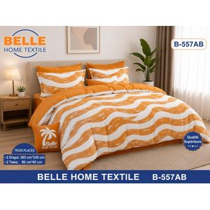 Belle Lot de 2 Draps et 2 Taies - Confort et Élégance pour Lit 3