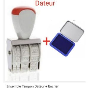 Ensemble Tampon Dateur + Encrier