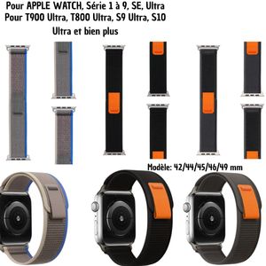 Bracelet de Rechange en Nylon pour Smart Watch T800 T900 APPLE WATCH