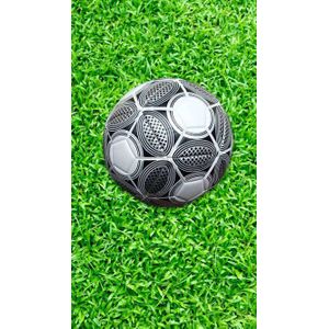 Ballon de Foot Pour Enfant, Jeune et Adulte Blanc - Noir - Taille 6
