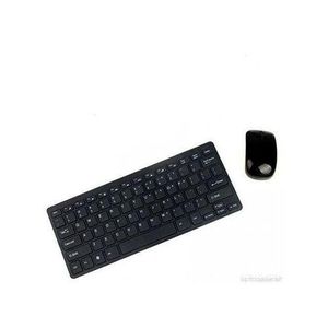 Mini Clavier AZERTY Sans Fil + Souris Optique