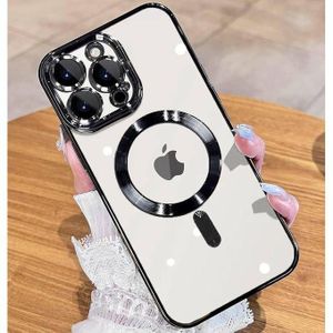 Coque Fine En TPU Plaquée Orco Magsafe Pour IPhone 14 Pro + 2 Antichoc - Noir/transparent