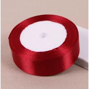 Ruban De Satin - Vin Rouge  - Polyester Double Face