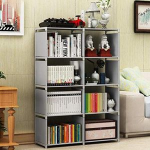 Organisateur De Livres Polyvalent-étagère De Rangement, étagères Modulaires, étagère Organisateur De Livres Polyvalente, Pour Chambre à Coucher, Salon, Bureau (gris)