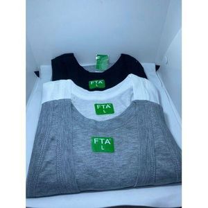 Lot de trois débardeur Homme couleur noir gris blanc 