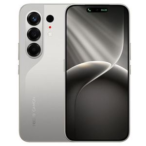 Tecno CAMON 50 - 6.78" - 256 GB ROM - 16GB -(8GB EXTENDED RAM) - 6150mAh - 45W - 4G - NEBULA SILVER - N.B : PAS INCURVÉ
