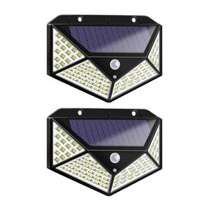 Oem LOT De 2 Pack Lampe Solaire Exterieur 100 Led De éclairage Détecteur De Mouvement Lumière Murale MOD3
