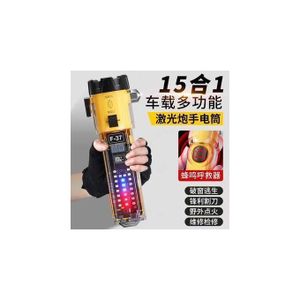 Très Puissant Lampe De Poche, Laser LED De Sécurité Senter F37 Avec Zoom Avant Et Arrière, Marteau D'alarme. Très Robuste