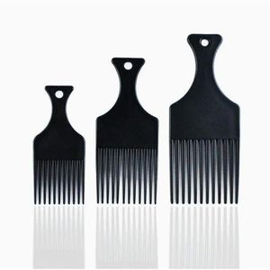 Mode Peigne à cheveux large et lisse en plastique, peigne afro, lot de 3