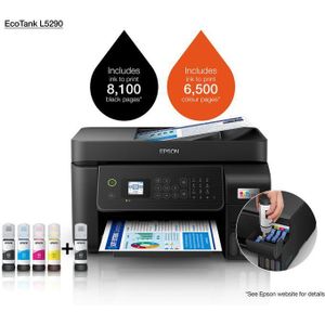 Epson  Imprimante à Réservoir L5290 - Impression - Photocopie - Scanner - Wifi - Bac Chargeur