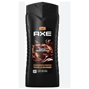 Gel douche AXE 400ml 5 en 1 dark temptation fraîcheur & parfum toute la journée corps , visage ? Cheveux, barbe , aisselles 