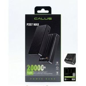 CALUS P207 Max 20000 Mah, Type C, Micro/ normal, iphone inbuilt cables, fast charge