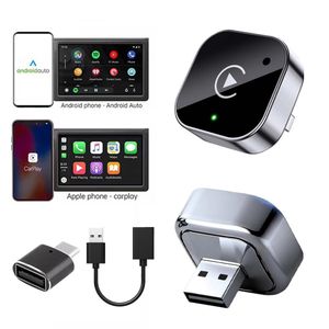 Adaptateur sans fil CarPlay et Android Auto, d-ongle USB 2 en 1 Plug-and-Play