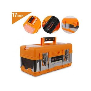 Boîte à Outils Portable En Plastique De 17 Pouces Avec Plateau Amovible Et Kit Amovible