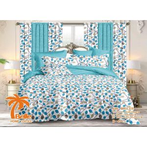 Lot Complet : 2 Draps + 2 Taies + 2 Rideaux – Design Élégant et Confort Assuré