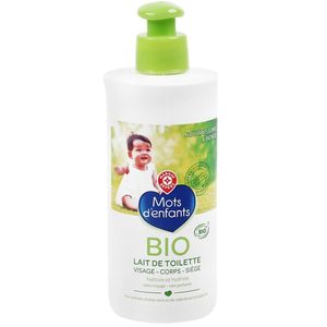 Lait Corps Hydratant Bio Bébé MOTS D'ENFANTS aux extraits d'aloe Véra et de calendula biologiques Nourrissons 250ml peaux délicates Importé De France 