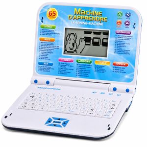 Mini-Ordinateur Portable Éducatif & Intuitif Avec 65 Fonctions Pour Enfants- Bleu