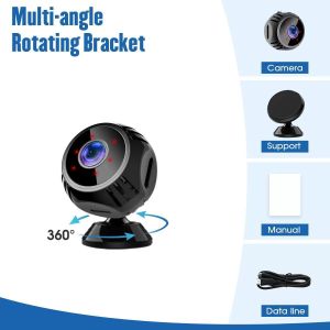 Caméras dôme mini caméra de surveillance à distance - WiFi HD 1080p
