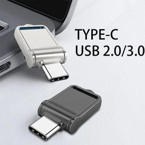 USB two-in-one dual-interface rotating mini car USB drive, high-speed 128G large-capacity lossless USB drive