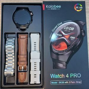  Kalobee Watch 4 Pro – Écran AMOLED Incurvé + 3 Bracelets Interchangeables