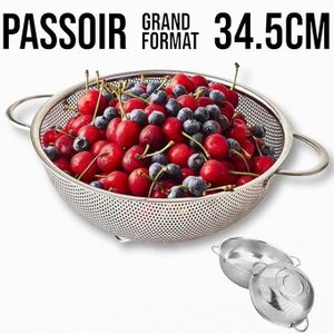 Passoire en Inox 25 cm Rouge