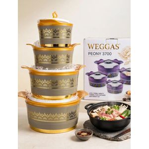  Lot 4 Glacières WEGGAS PEONY 3700 - Gris Taupe & Or Royal + Carton