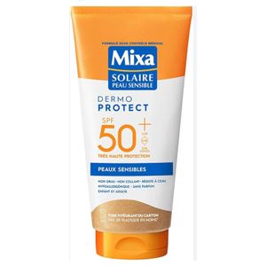 MIXA Solaire Peau Sensible - Lait Solaire Très Haute Protection SPF50+UVA+UVA Long, UVB Peaux Allergiques au soleil 175ml adulte et enfant Importé De France 