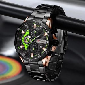 Curren Montre Chronograph à maille pour Homme 
