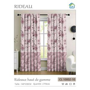 Lot de 2 Rideaux haut de gamme de Porte/Fenêtre - 140/230CM - À motif CL 10002-10
