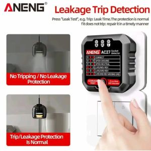 Testeur De Prise Électrique Intelligent ANENG AC27 Détecteur De Câblage - Noir