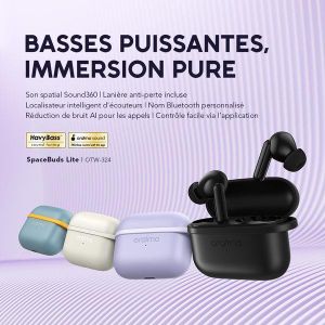 Oraimo Écouteurs sans fil, casque Bluetooth, réducteur de bruits 