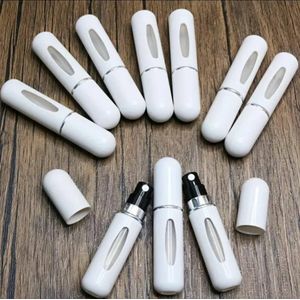 Lot de 2 Vaporisateurs de Parfum Rechargeables Portables 5ml – Atomiseurs de Voyage Pratiques - Blanc
