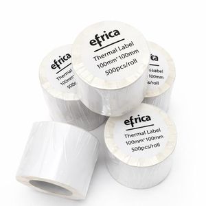 Papier autocollant pour imprimante thermique USB-BT 100 x 100 mm – Bobine de 500 étiquettes