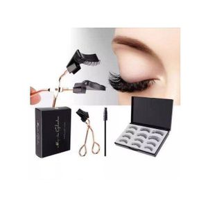 Faux Cils Magnétiques Naturels 3D 12 Pièces, Faciles à Porter